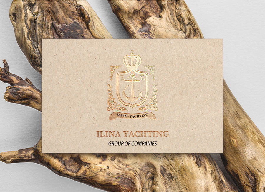 Embossed cards with gold print