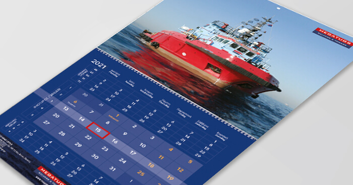 2023 spiral wall calendars with PVC index