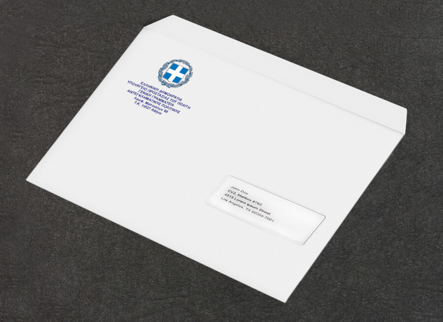 Printed envelope correspondence A5 with window 16,2x23 cm