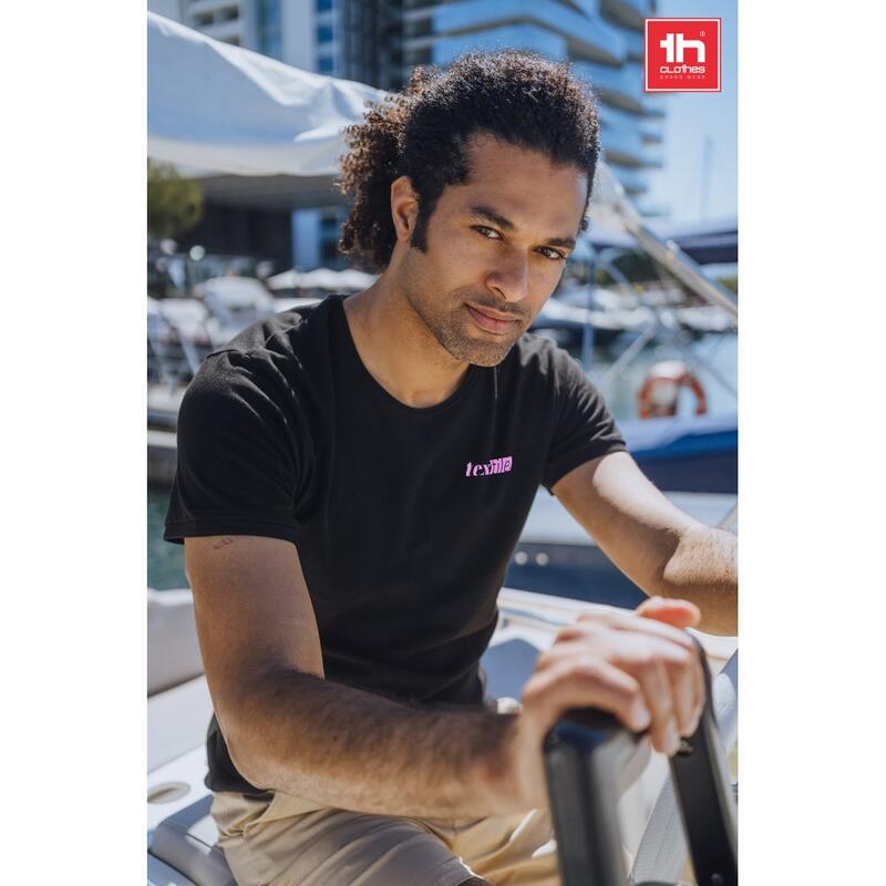 THC SAN MARINO. Ανδρικό κοντομάνικο μπλουζάκι από χτενισμένο βαμβάκι