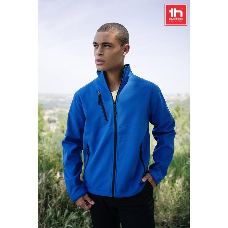 THC EANES. Softshell μπουφάν (unisex) από πολυεστέρα και ελαστάνη