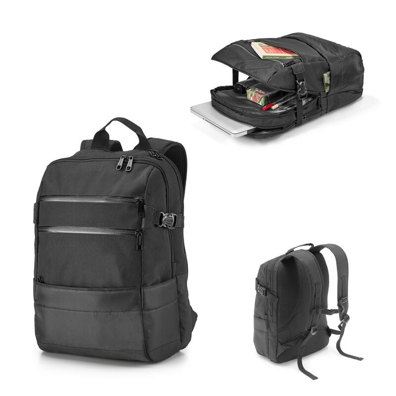 ZIPPERS BPACK. Σακίδιο φορητού υπολογιστή 15.6'' σε ζακάρ πολυεστέρας 300D και ζακάρ 840D