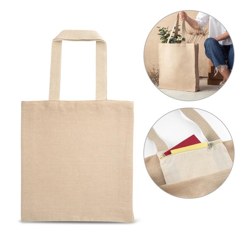 PADOVA. Juco bag (275 g/m²) with inner pocket in 100% cotton (120 g/m²)