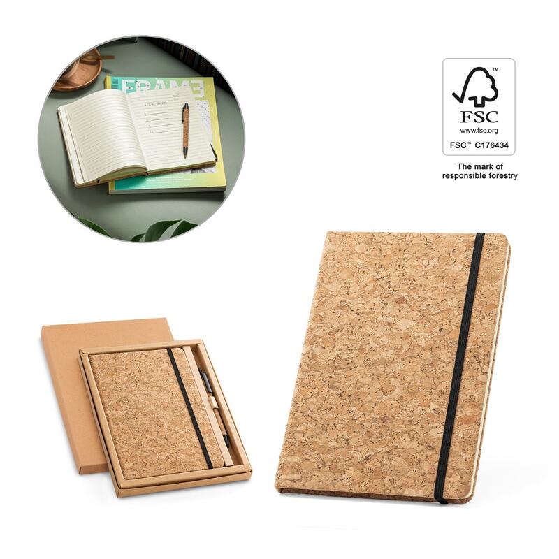 FREUD. Σετ σημειωματάριο Α5 και στυλό από φελλό