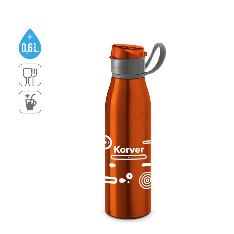 KORVER. Αθλητικό μπουκάλι αλουμινίου 650 mL
