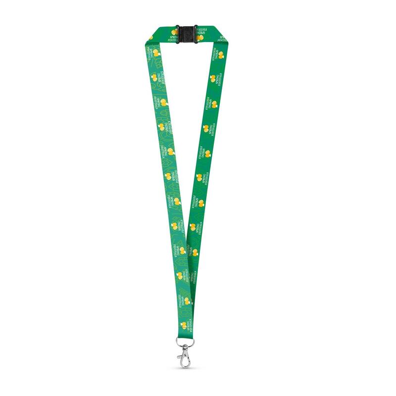 DOVER. Ανακυκλωμένο πολυεστέρα (100% rPET) Sublimation Lanyards-Πολυεστέρα με καραμπίνερ
