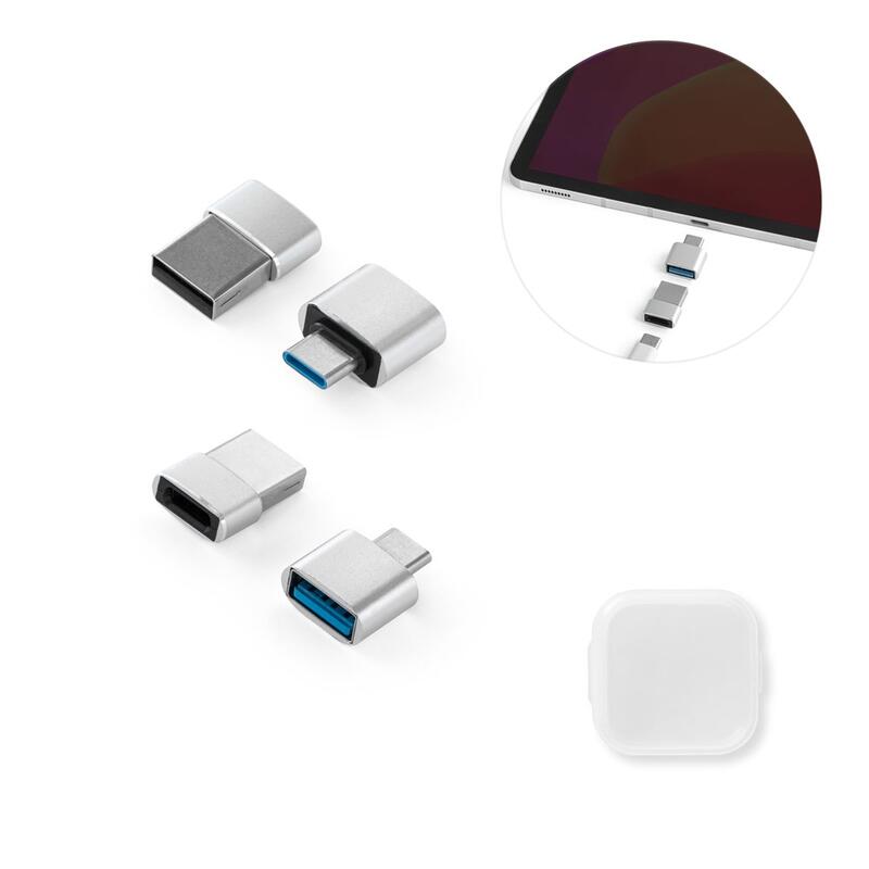 MINSKY. Σετ από 2 αλουμινένιους προσαρμογείς USB-A / USB-C