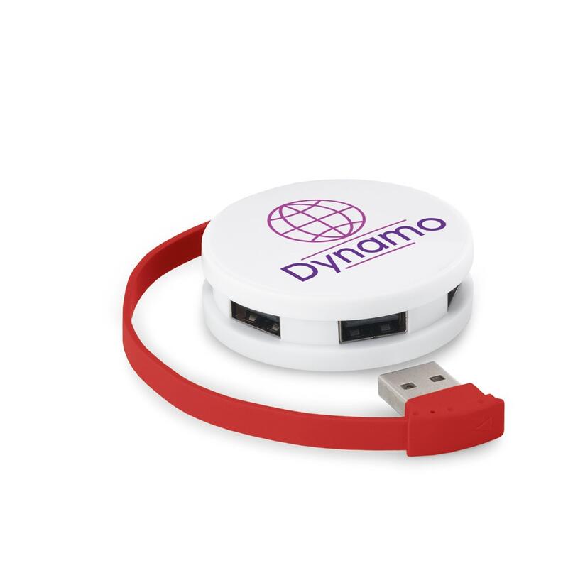 GARDNER. HUB with cable and 4 USB-A ports in ABS