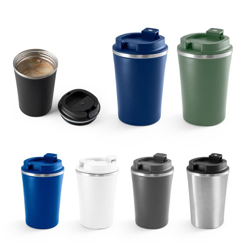 PHELPS. Ποτήρι ταξιδιού από ανοξείδωτο ατσάλι και PP 470 mL