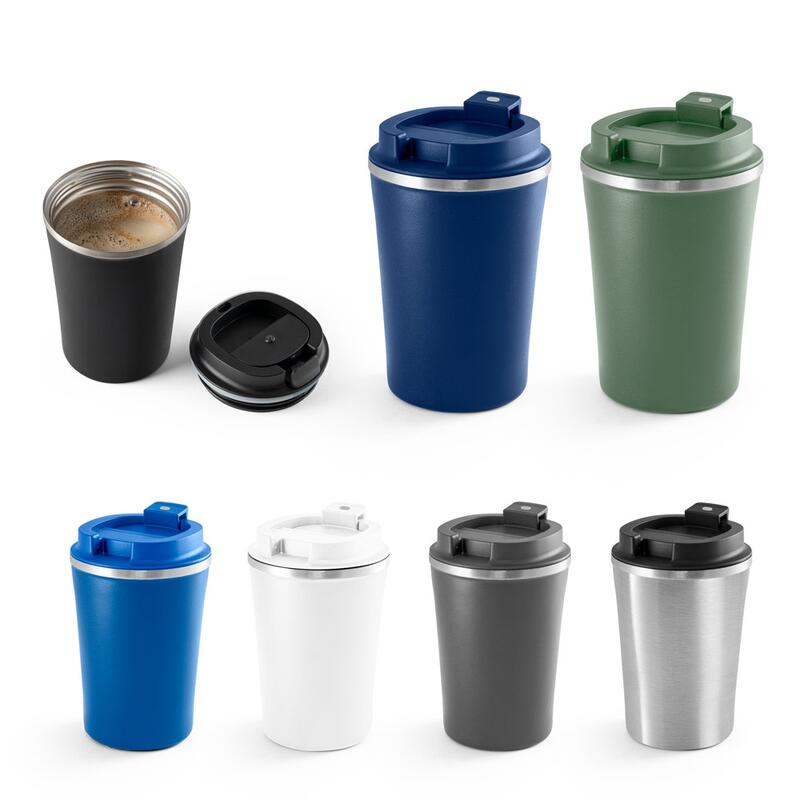 PHELPS. Ποτήρι ταξιδιού από ανοξείδωτο ατσάλι και PP 470 mL