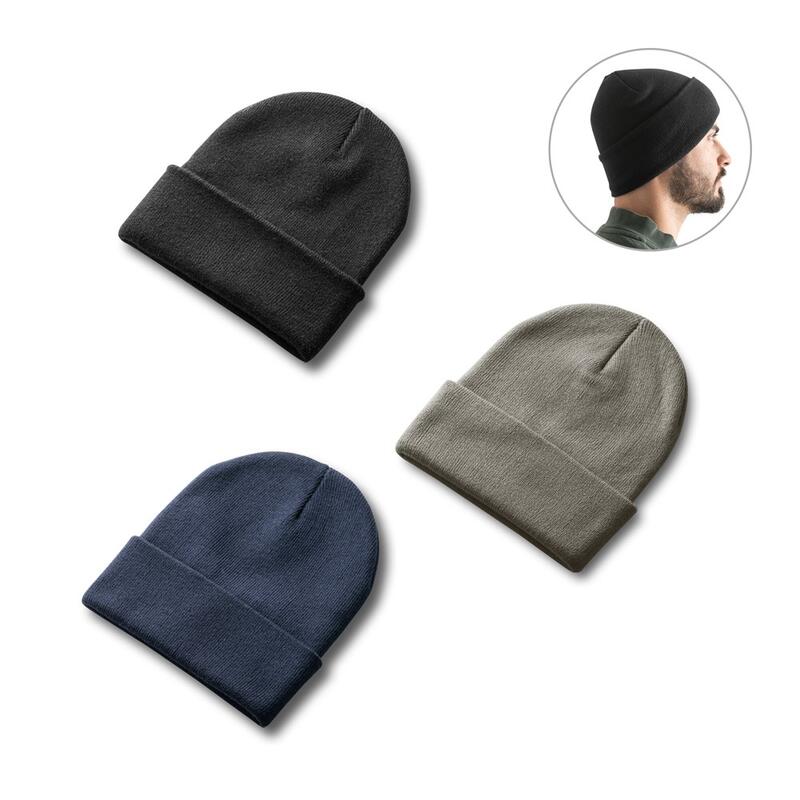 CARL. Recycled polyester (100% rPET) double-layered soft knit unisex beanie