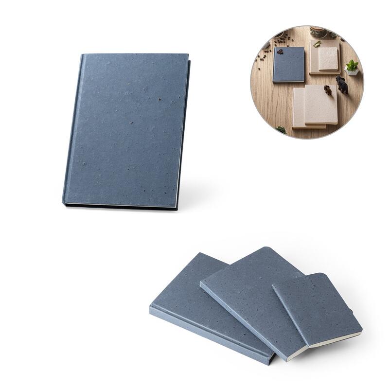 COFFEEPAD RIGID. Σημειωματάριο A5 με σκληρό εξώφυλλο κατασκευασμένο από απόβλητα φλοιού καφέ (65%)