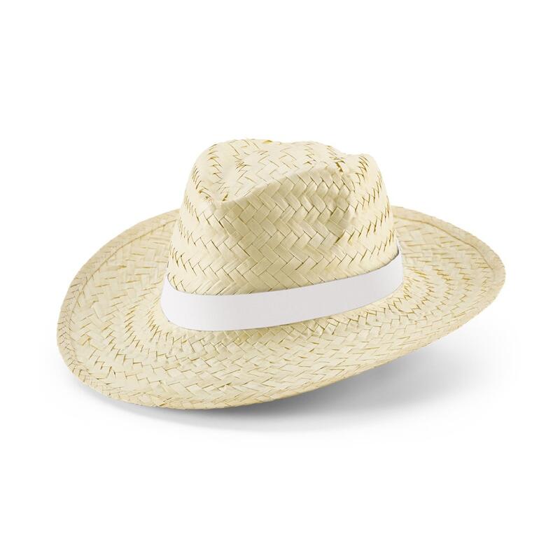 EDWARD RIB. Natural straw hat with sublimated ribbon
