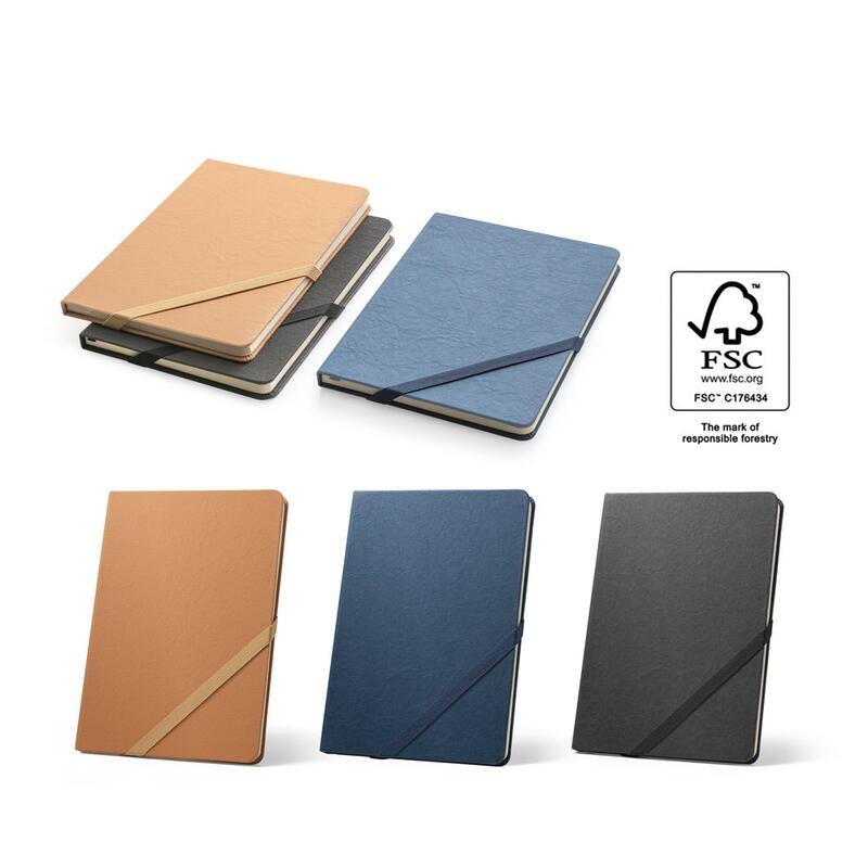 HUXLEY. A5 notebook with hard cover, made from water-resistant paper