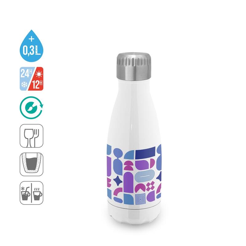 AMORTI S. 380 mL stainless steel sublimation bottle