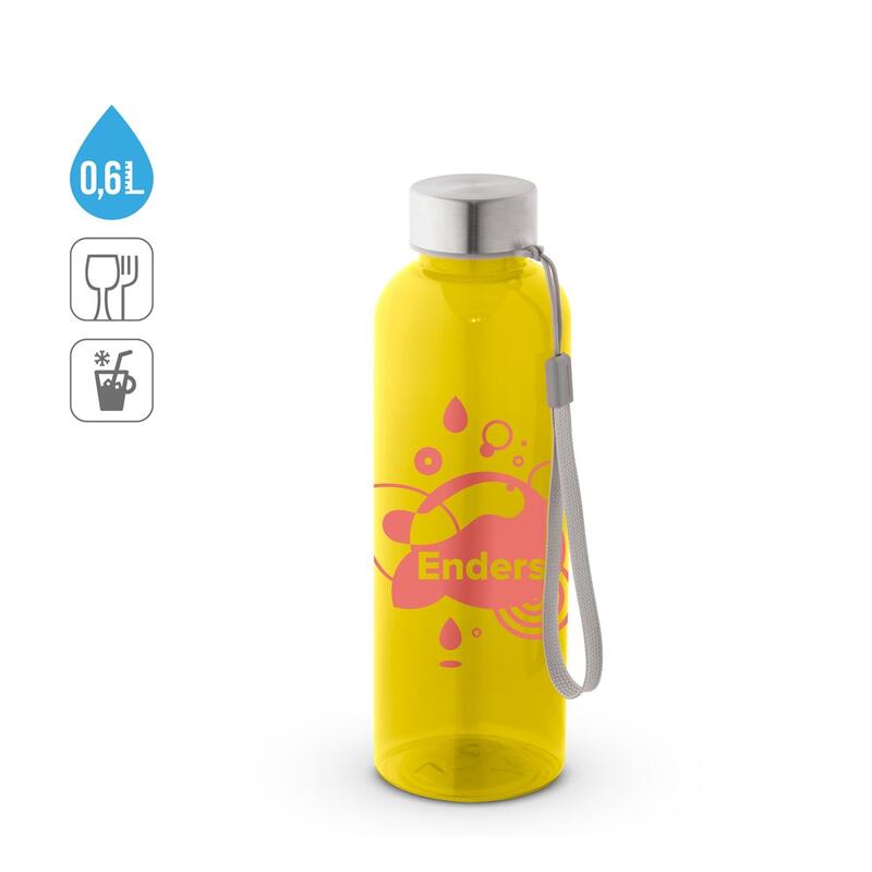 ENDERS M. Recycled PET (100% rPET) bottle with glossy translucent finish 600 mL