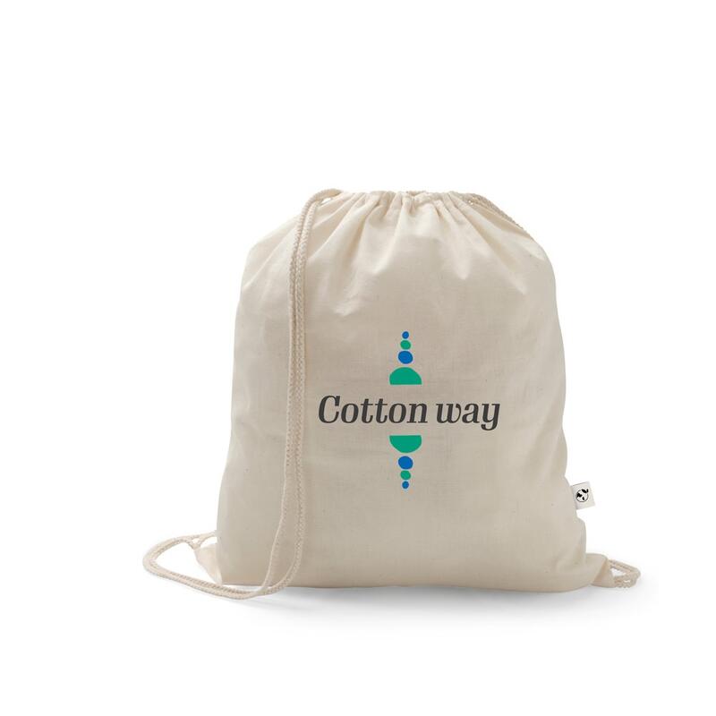 SALAMANCA. Drawstring bag in recycled cotton (70%) and polyester (30% rPET) (150 g/m²)