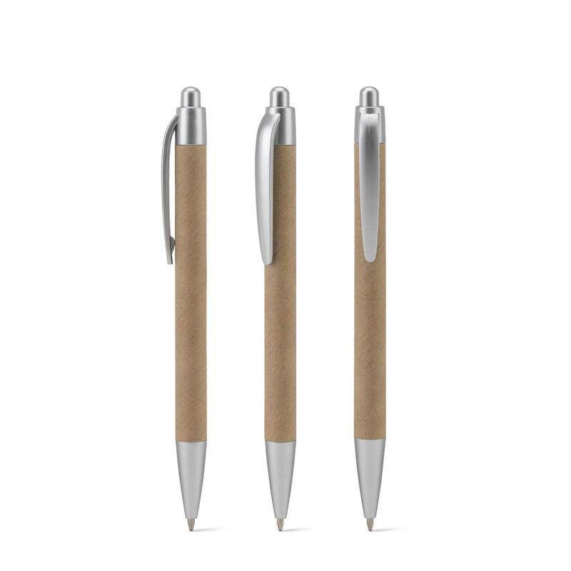 KYRA. Ballpoint pen made from 100% recycled paper and details in recycled ABS (100% rABS)